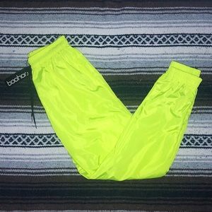 Boohoo neon track pants